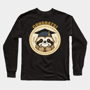 Congrats Graduate Sloth Long Sleeve T-Shirt